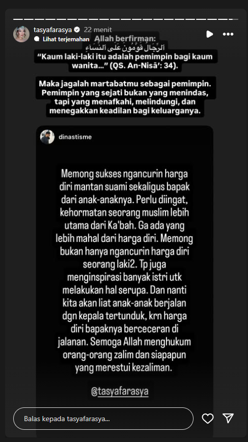 Tasya Farasya dituding hancurkan harga diri ayah dari anak-anaknya.